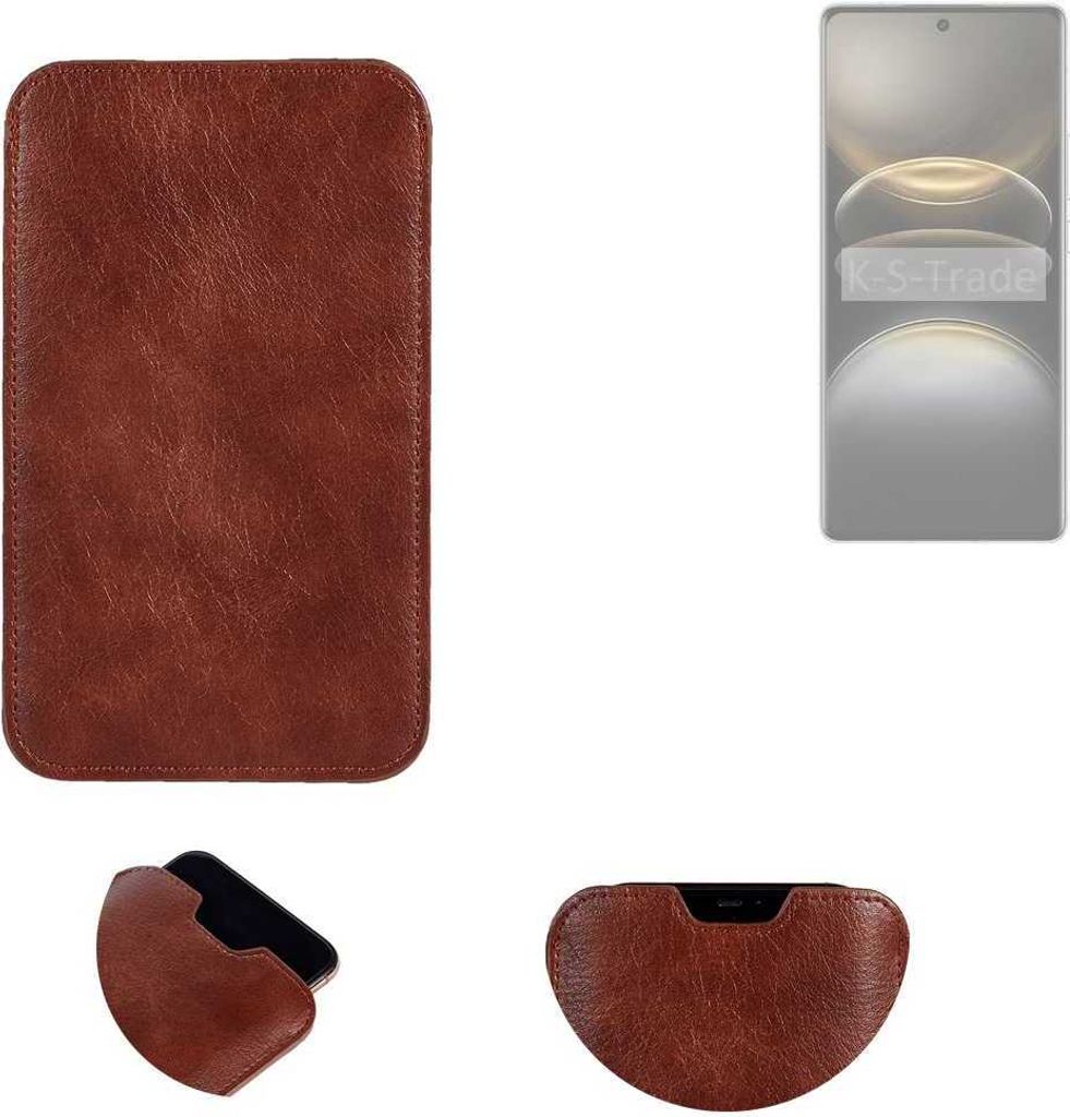 K-S-Trade Schutzhülle Handyhülle kompatibel mit Vivo X100s Handytasche Kunstleder Sleeve in braun