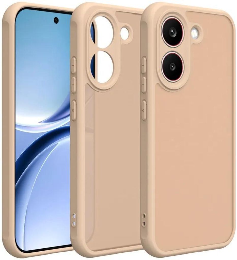 Hülle für Xiaomi Poco X8 Pro - Phonesta AirFrost Semi-Transparent Back Cover - Sandsteinbeige matt