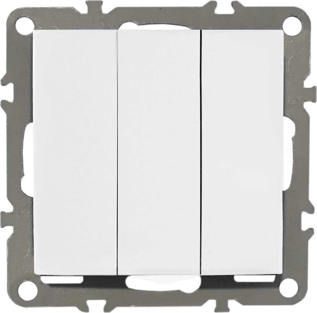 Dreifach Lichtschalter Wandschalter QUADRA weiß
