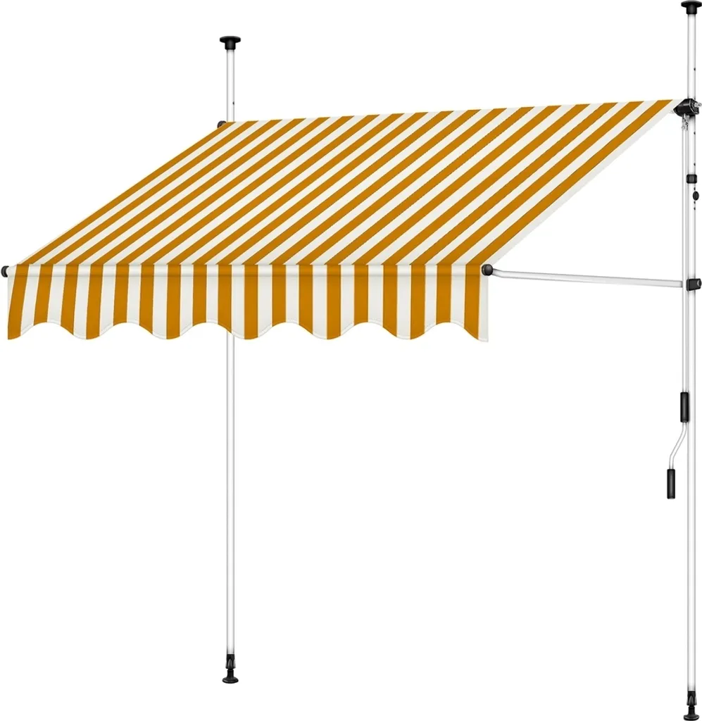 Tenda da Balcone Mucola 350cm Telescopica - Protezione Solare Arancio