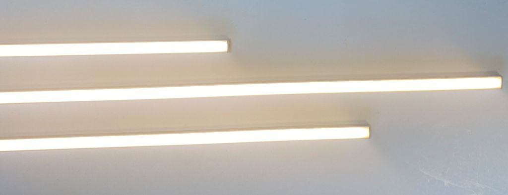 2131 LED ALU Leuchte f. Paneele 18mm Abstand 3x50cm Netzteile WarmWeiß
