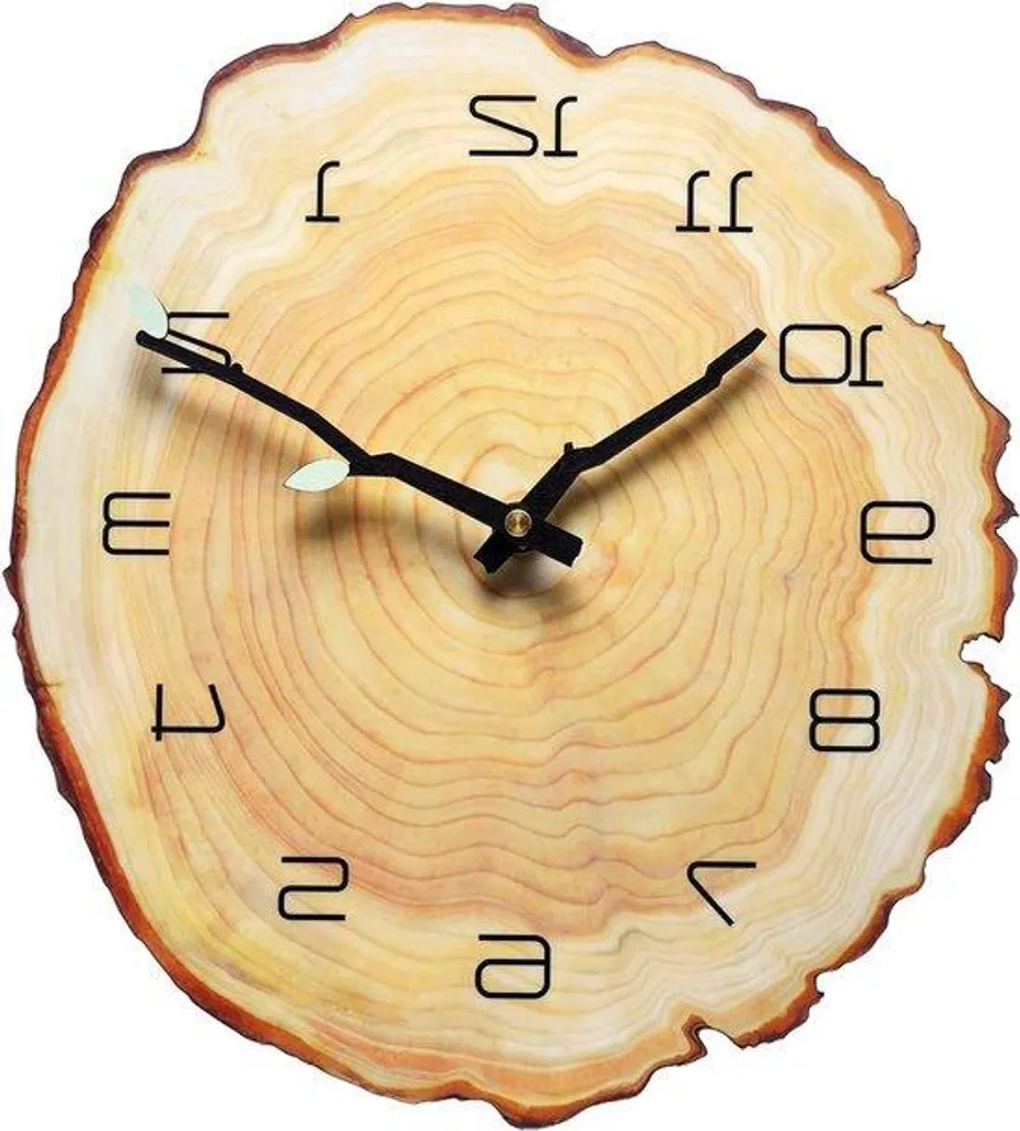 Horloge silencieuse étoile en bois de 30 cm - Mouvement quartz fluide