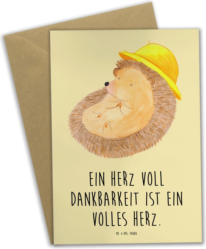 Mr. & Mrs. Panda Glückwunschkarte Herz Dankbarkeit Produktbild 