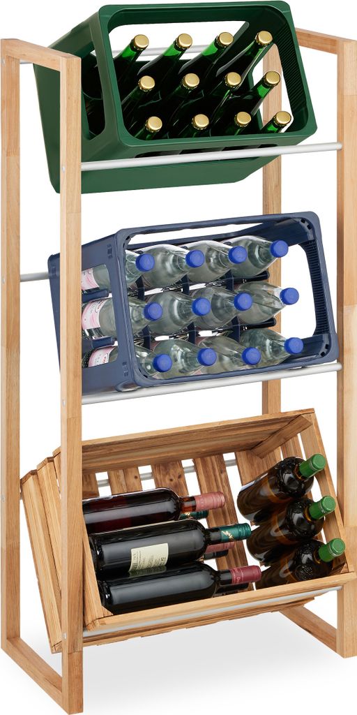 Relaxdays Drankenrek, hoogte x breedte x diepte: 112 x 58 x Productafbeelding 