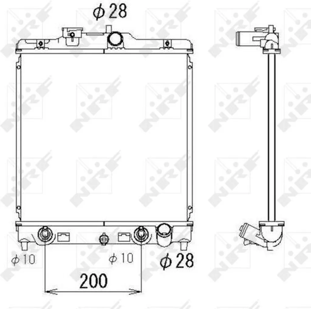 Radiateur de Refroidissement Moteur pour Civic VI série NRF 536355