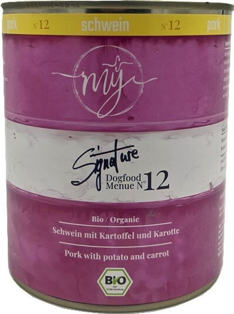 My Bio Schwein mit Kartoffel und Karotte 820g mÿ Nassfutter für Hunde I Hundefutter