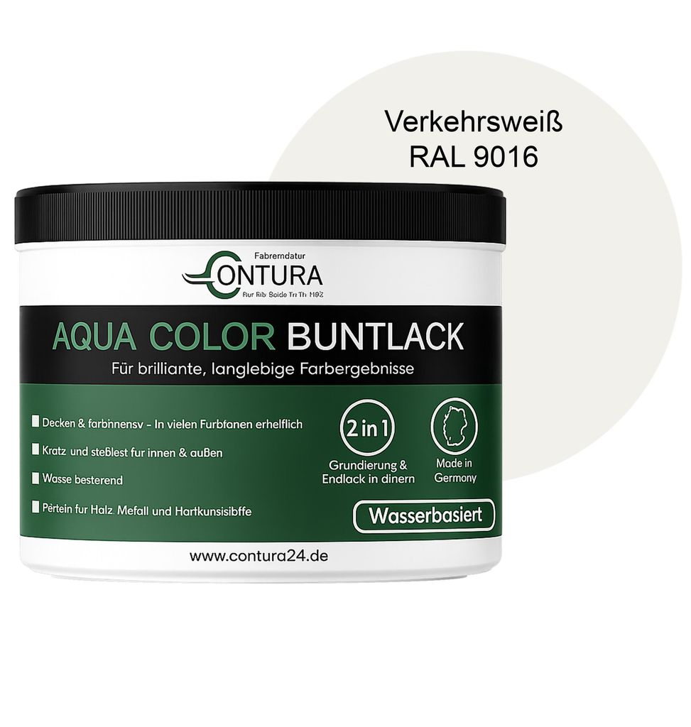 Contura 250ml. Buntlack Lackfarbe Lack Außen Innen Holz Produktbild 