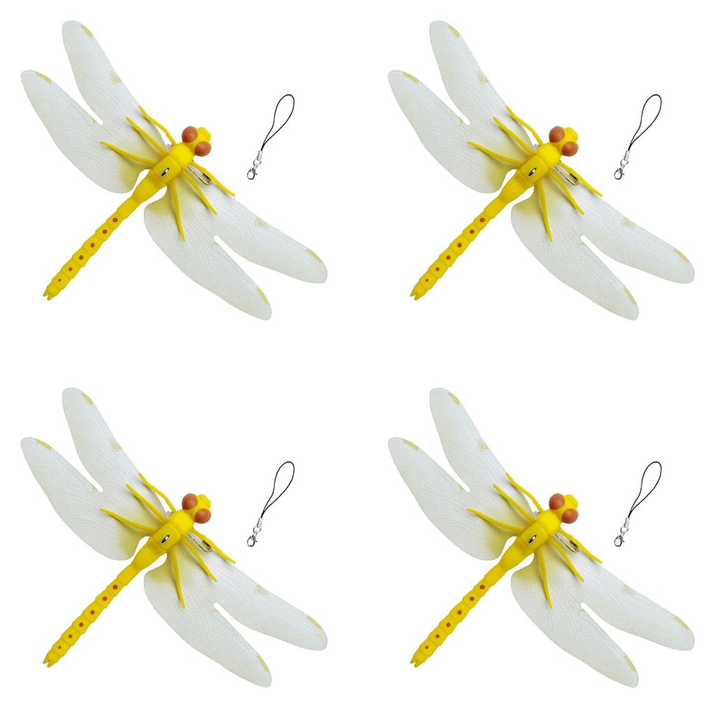 3D-Simulation Libelle, künstliche Libelle mit Schlüsselanhänger, Insektenmodell für Garten, Hof, Terrasse, Blumenbeete