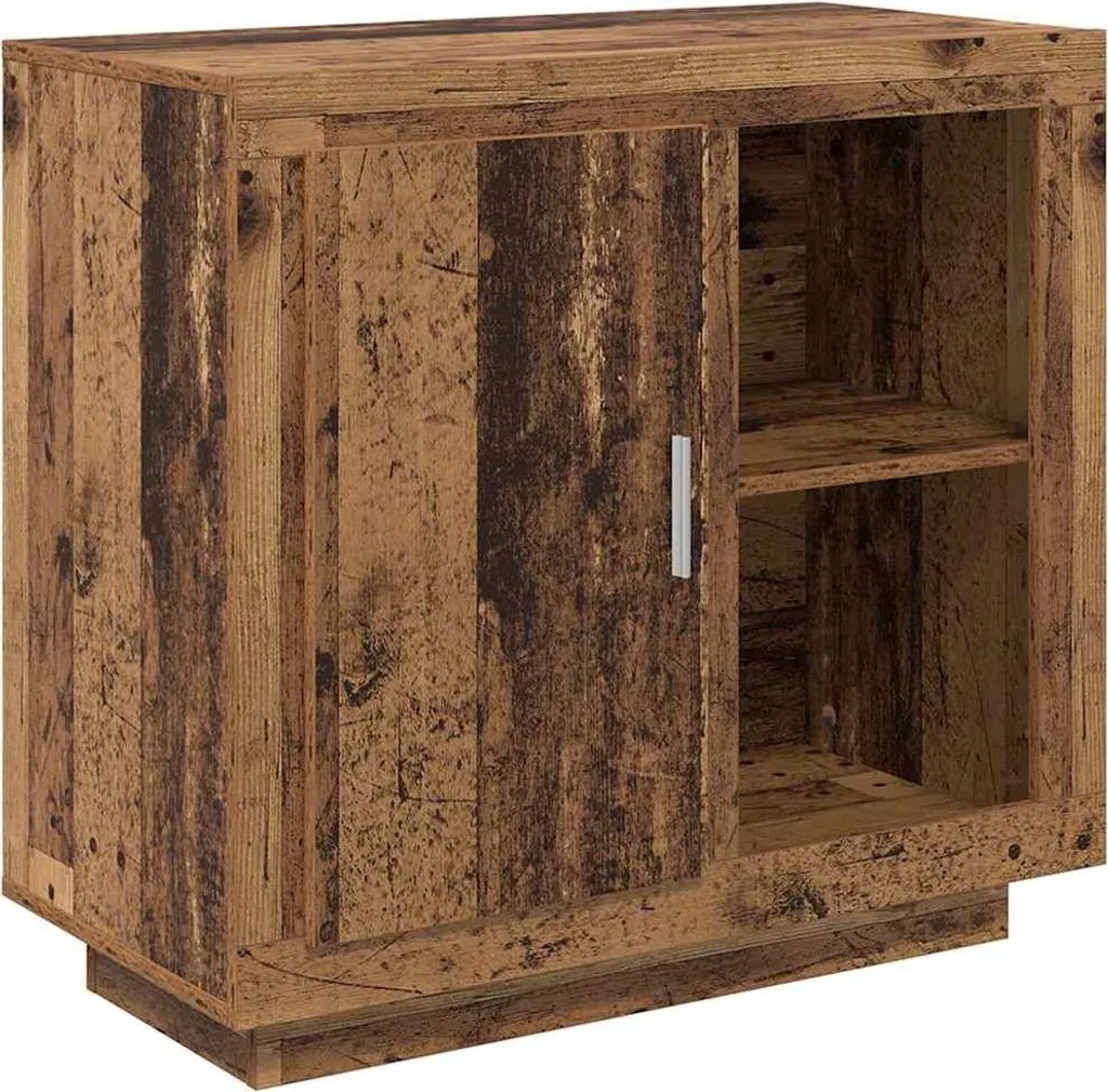 Mobile Credenza 80x40x75 cm Effetto Legno Vecchio - Arredo Design Casa