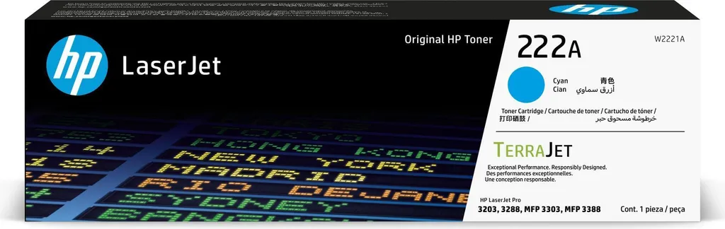 Cartouche de Toner HP 222A Cyan pour Imprimante Color LaserJet Pro