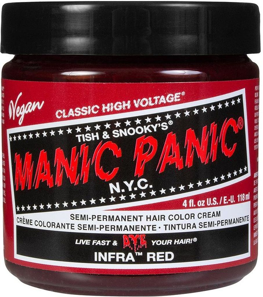 Manic Panic Classic High Voltage, Burgund, Infra Red, Unisex, 118 ml, Alle Haare, Farbspeichernd, Glanz