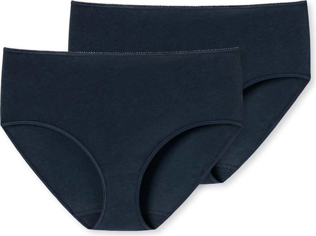Uncover by Schiesser - Damen - Midi Slip - 2er Pack (XL Dunkelblau)