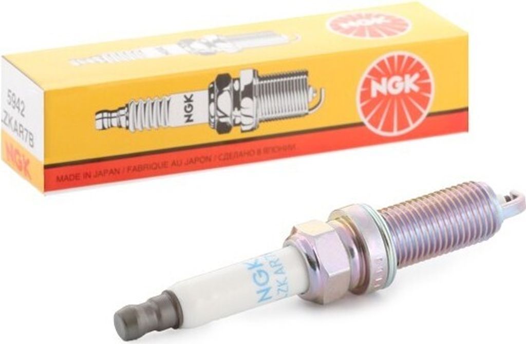 NGK 5942 Zündkerze OE 224014378R kompatibel mit Logan, Sandero, Micra, Clio, Kangoo, Modus, Thalia, Twingo, Fortwo
