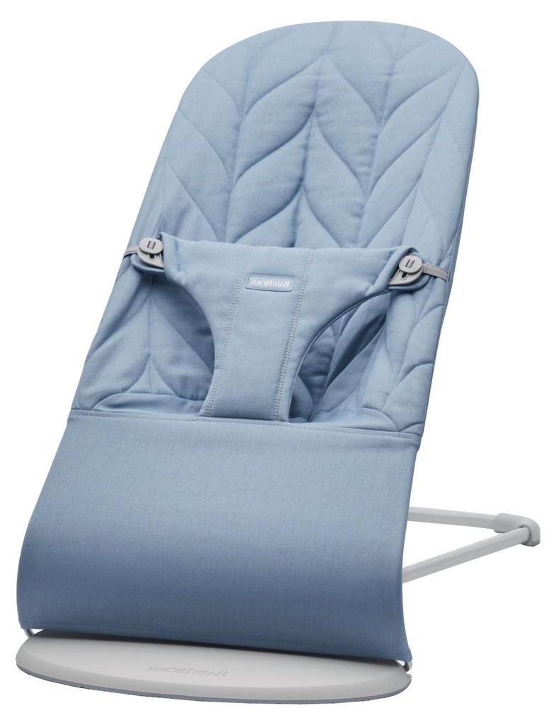 BabyBjörn Bliss Kronenblatt Baumwolle Wippe Blau Produktbild 