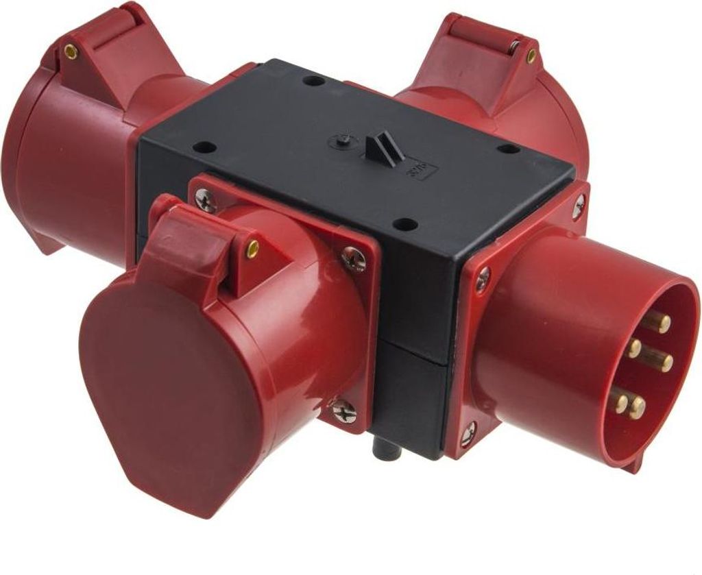 Adapter Stromverteiler R-BOX MINI 2 Baustromverteiler Verteiler 3x32A/5p IP44
