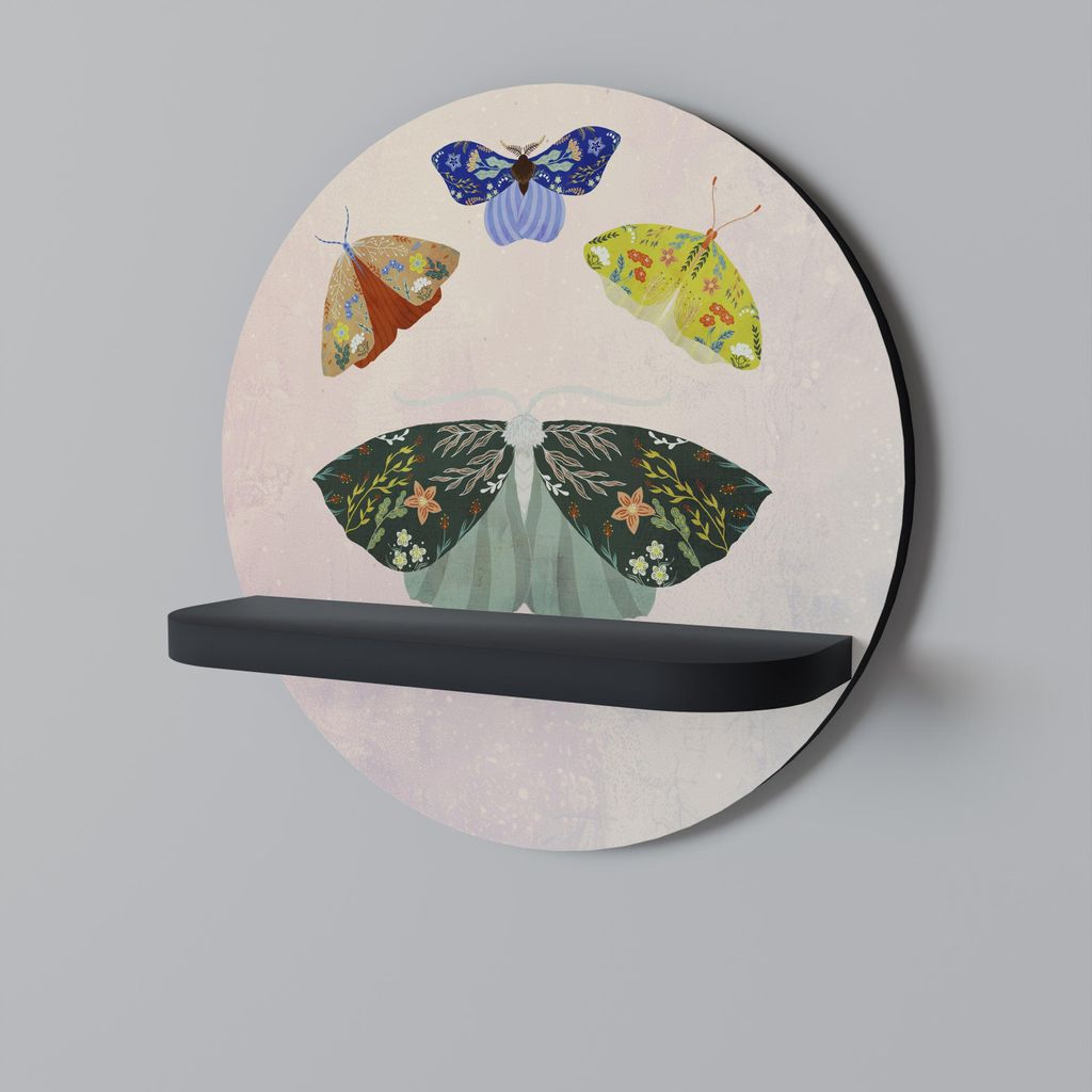 Elegantes Schwarzes Rundes Regal von MOTH
