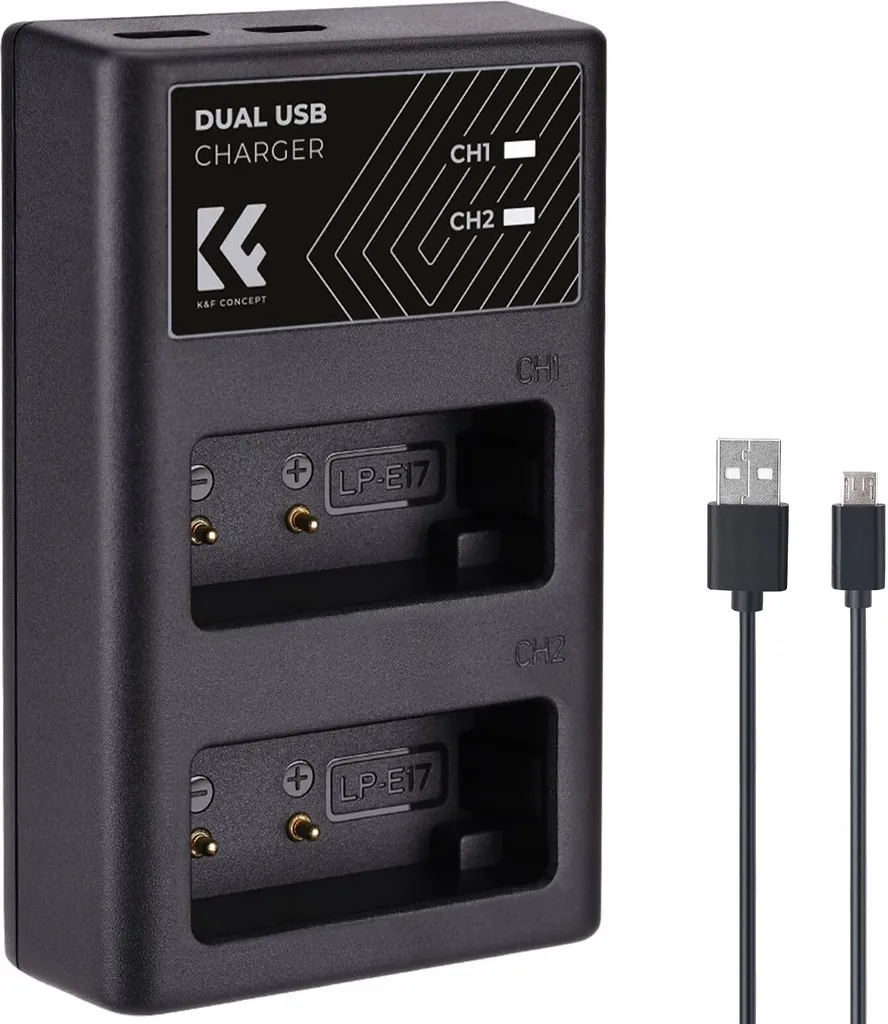 Caricatore Batteria LP-E17 Doppio Slot USB-C Canon EOS 77D 800D