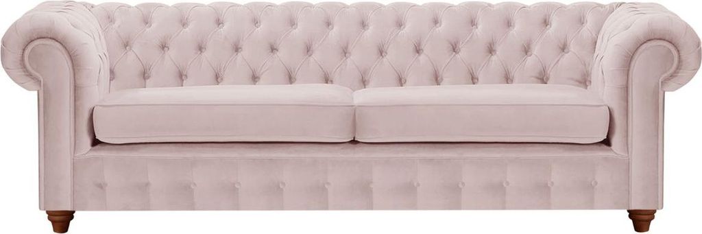 Dreisitzer-Sofa Chesterfield Max-Velluto 14-dark oak