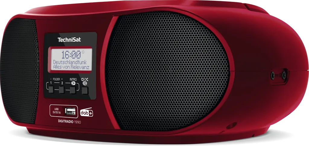 Technisat DigitRadio 1990 rouge - Radio CD Boombox Bluetooth Portable - 3