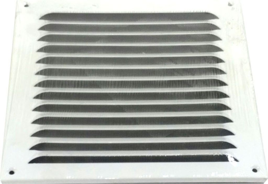 Upmann Wetterschutzgitter Alu mit Fliegenschutz Lüftungsgitter Abluftgitter