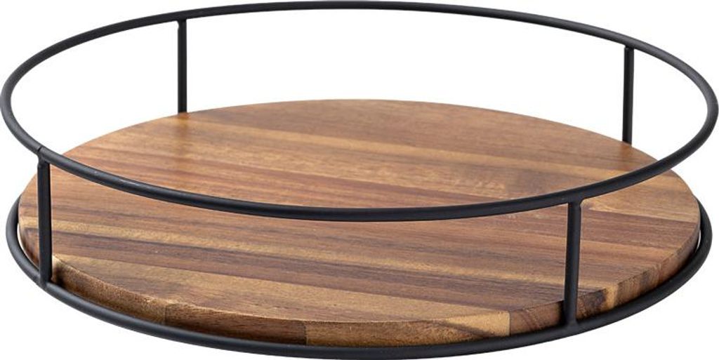Drehteller Organizer Lazy Susan Drehbar Gewürz Organizers Küchen Gewürzregal Schrank rund Holz 9 Zoll