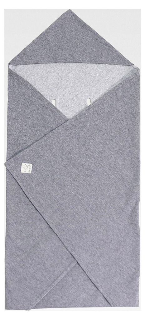 Jersey Sommer Strand Einschlagdecke für Babyschale/Autositz, geeignet für Sommer oder ganzjährig, 100% Baumwolle, Dunkelgrau