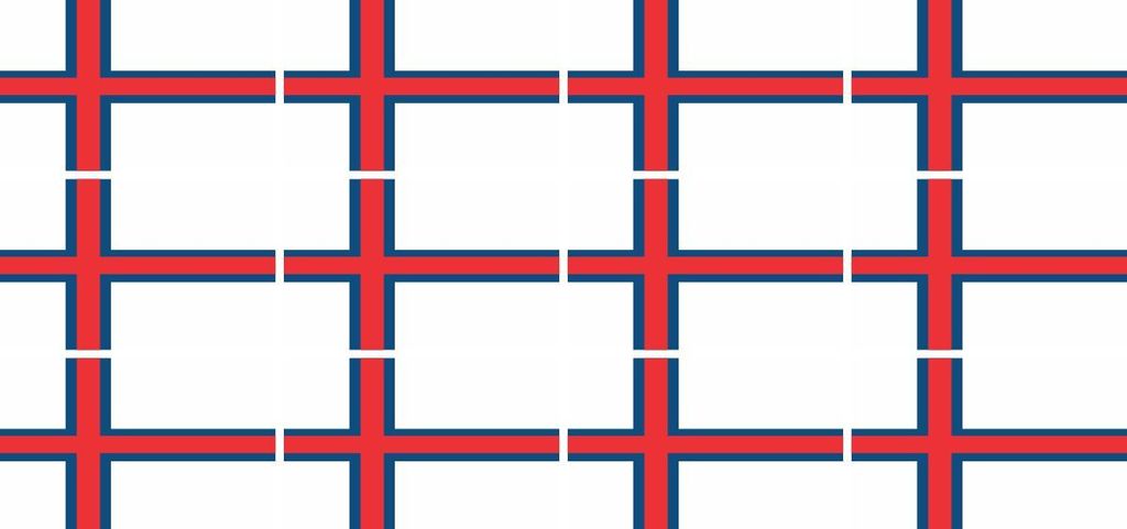 Mini Aufkleber Set - Pack glatt - 50x31mm - selbstklebender Sticker - Fahne - Faroer Inseln - Flagge / Banner / Standarte fürs Auto, Büro, zu Hau...