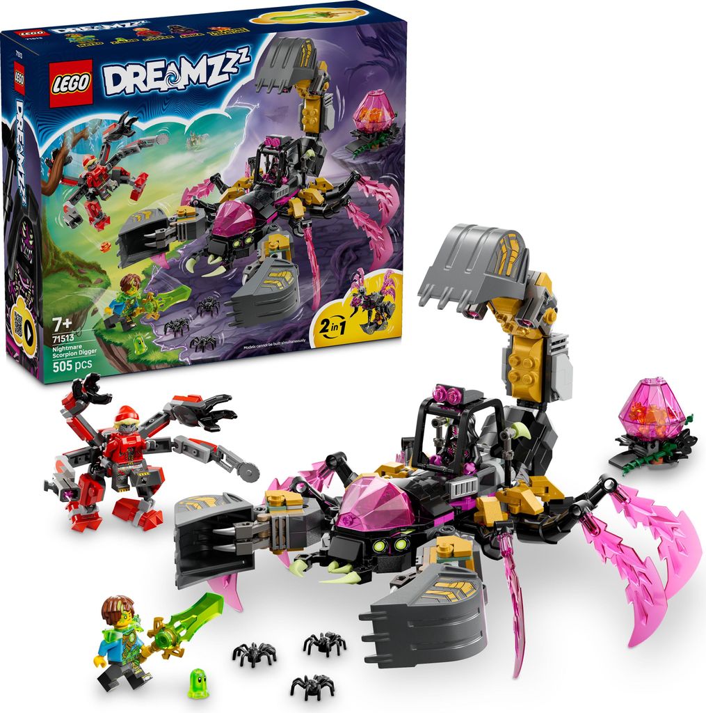 LEGO DREAMZzz 2in1 Albtraum-Skorpionbagger - Spielzeug in Produktbild 