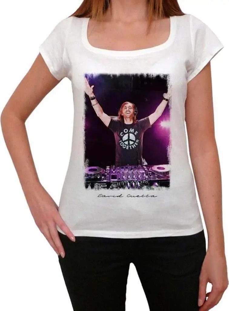 Damen Grafik T-Shirt David-Guetta Öko-Verantwortlich Vintage Jahrgang Kurzarm Lustige Druck Geburtstag Geschenk Frau