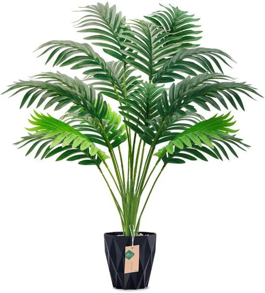 Palmier noir artificiel 71 cm pour balcon et salon sans aucun entretien