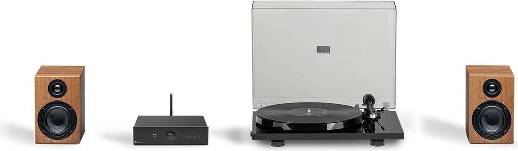 Pro-Ject Stereo Set E Phono - schwarz / Nussbaum