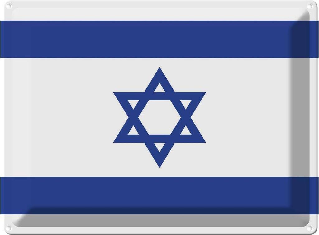 vianmo Blechschild 30x40 cm Israels Israel Flagge Fahne Wappen
