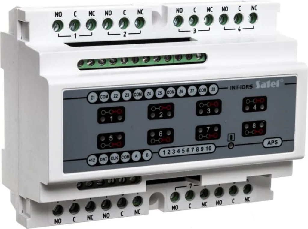 Satel INT-IORS Expandeur d'Entrées Sorties rail DIN Blanc Haute Qualité