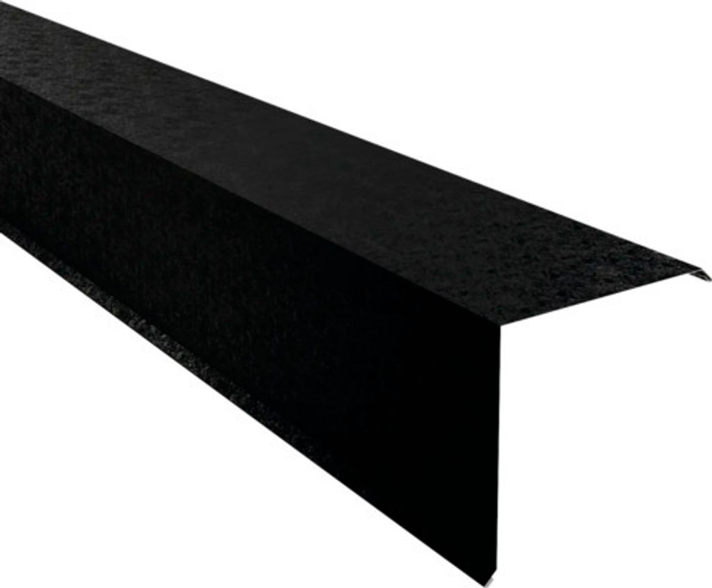 PRECIT Ortgangblech für Trapezblech Tiefschwarz RAL 9005 Shimoco 80μm 1000 mm x 180 mm x 180 mm x 0,5 mm