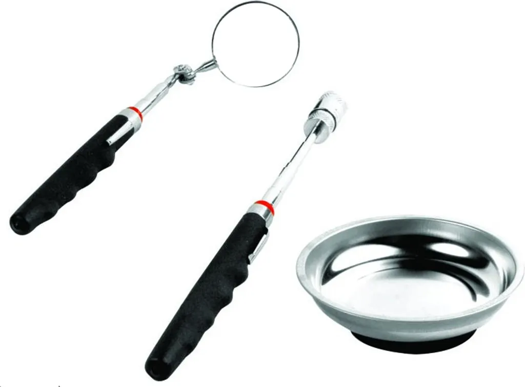 Outil de Mécanicien : Miroirs d'Inspection et Plateau Magnétique de 3Pcs