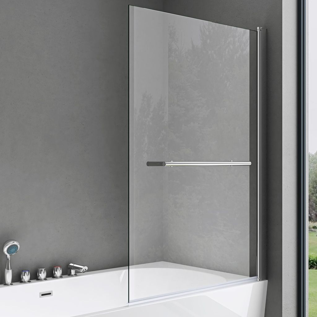 doporro Duschwand für Badewanne Badewannenaufsatz 90x140cm Produktbild 