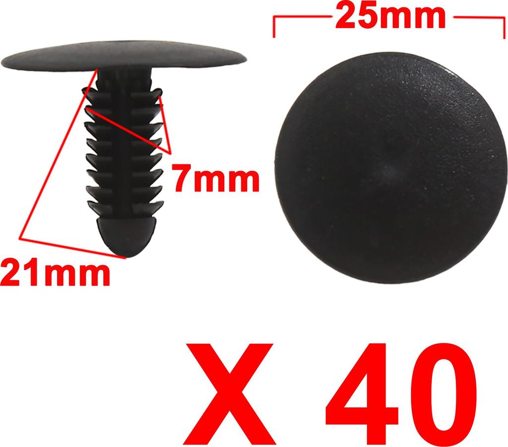 Clips de poussée de fixation Rivets en plastique pour Image du produit 