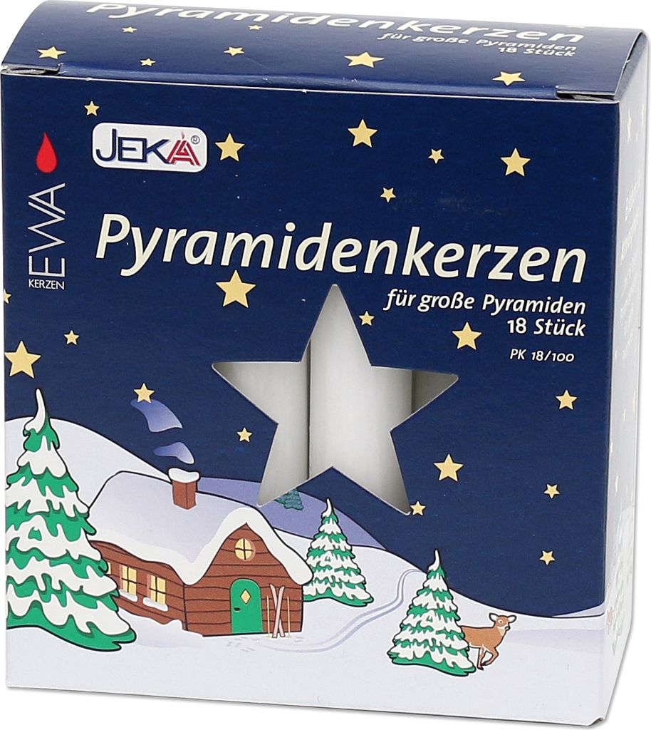Pyramidová svíčka 18 bílá 18x105mm Obrázek produktu 10