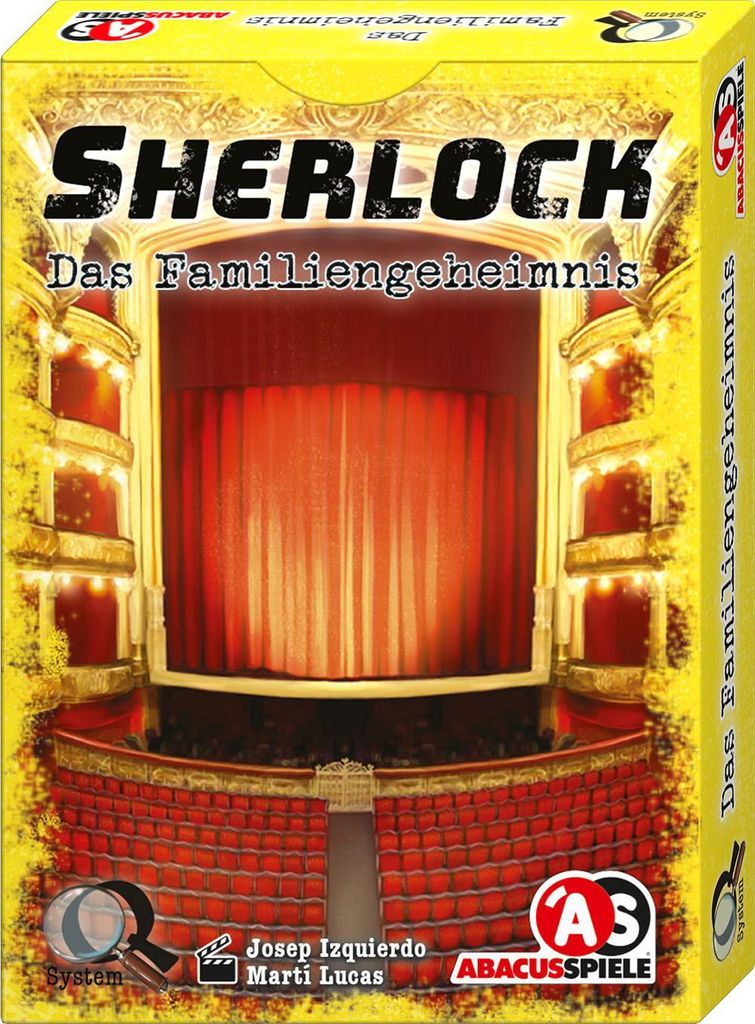 ABACUSSPIELE 48221 - Sherlock-Das Familiengeheimnis, Krimi Kartenspiel, Gelb