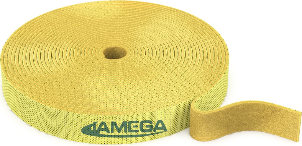 Klett-Kabelbinder Klettband Rolle wiederverwendbar Klettverschluss Gelb, 5m