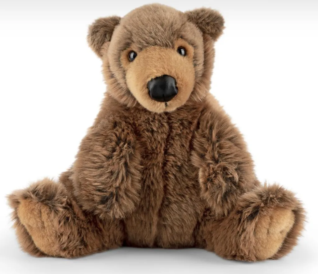 Doudou Ours Brun 24 cm sans Son Anti-Bruit Peluche Douceur Enfant