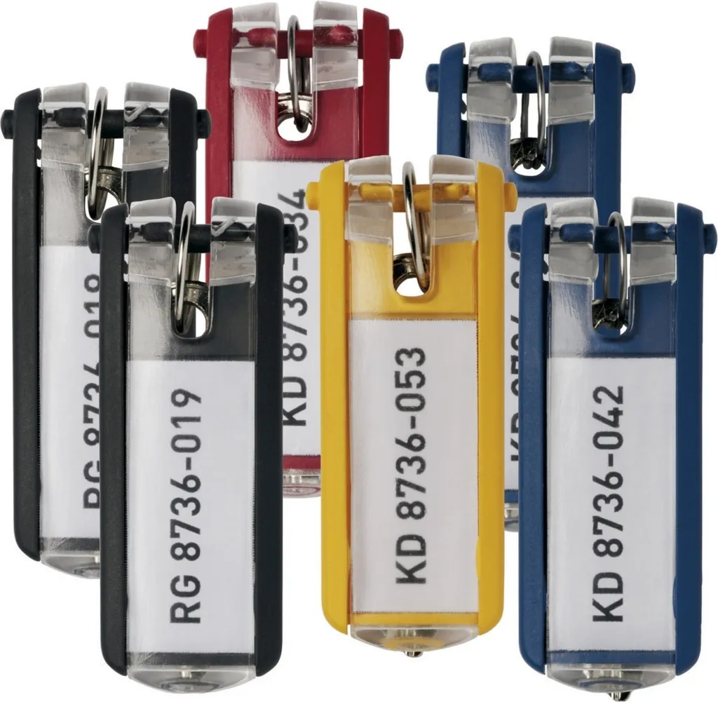Porte-clés Key Clip anti-perte d'étiquette assortis VE de 72 pièces