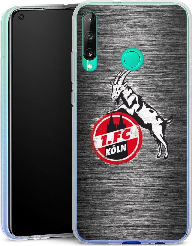DeinDesign Handyhülle für Huawei P40 Lite E Silikon Hülle Case Smartphone Schutzhülle 1. FC Köln Metallic Look Offizielles Lizenzprodukt