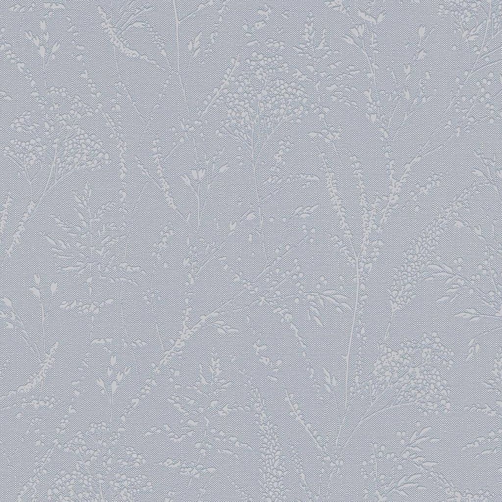 Florale Mustertapete Blau Grau – Vliestapete mit Gräser Produktbild 