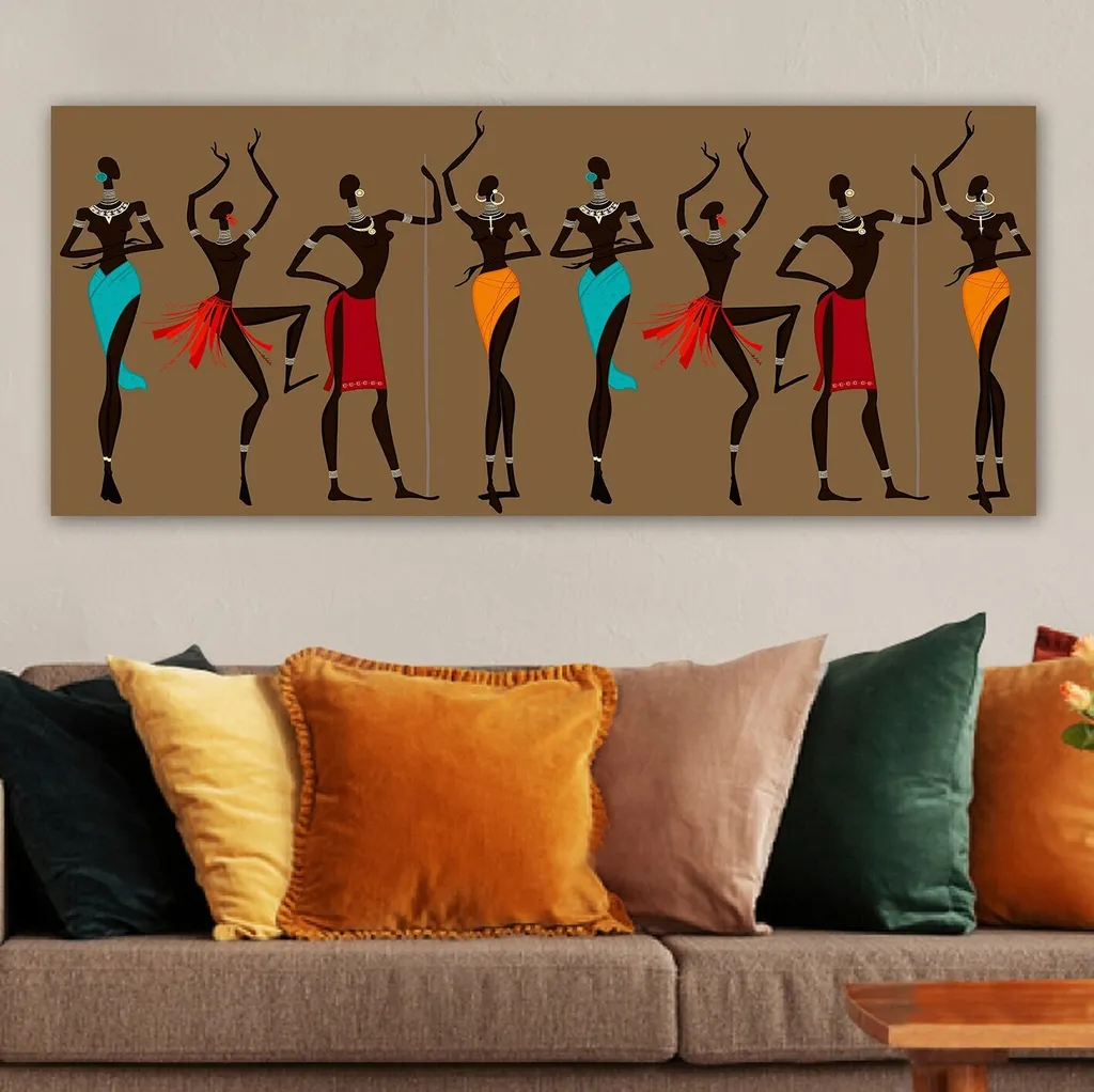 Décoration murale : Tableau sur toile panoramique 50x120 cm multicouleur