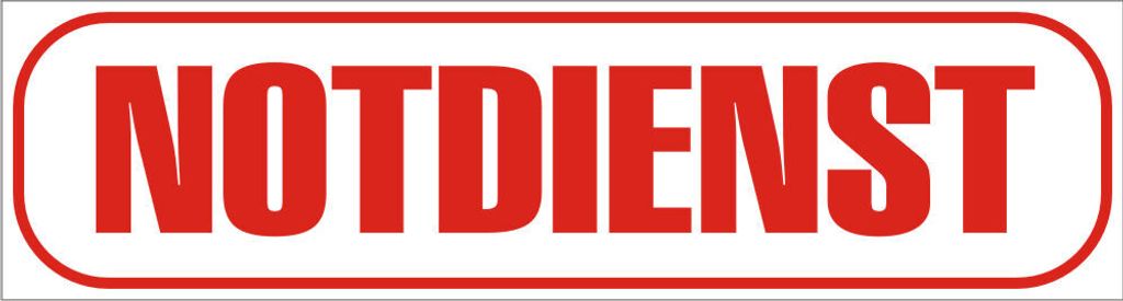 INDIGOS UG - Magnetschild "Notdienst" 45 x 12 cm - Magnetfolie für Auto / LKW / Truck / Baustelle / Firma
