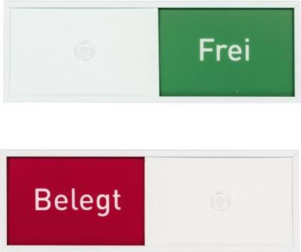 MADRID White Line Frei-/Belegt Anzeige | Alu weiß lackiert | 50x150 mm | Schi...