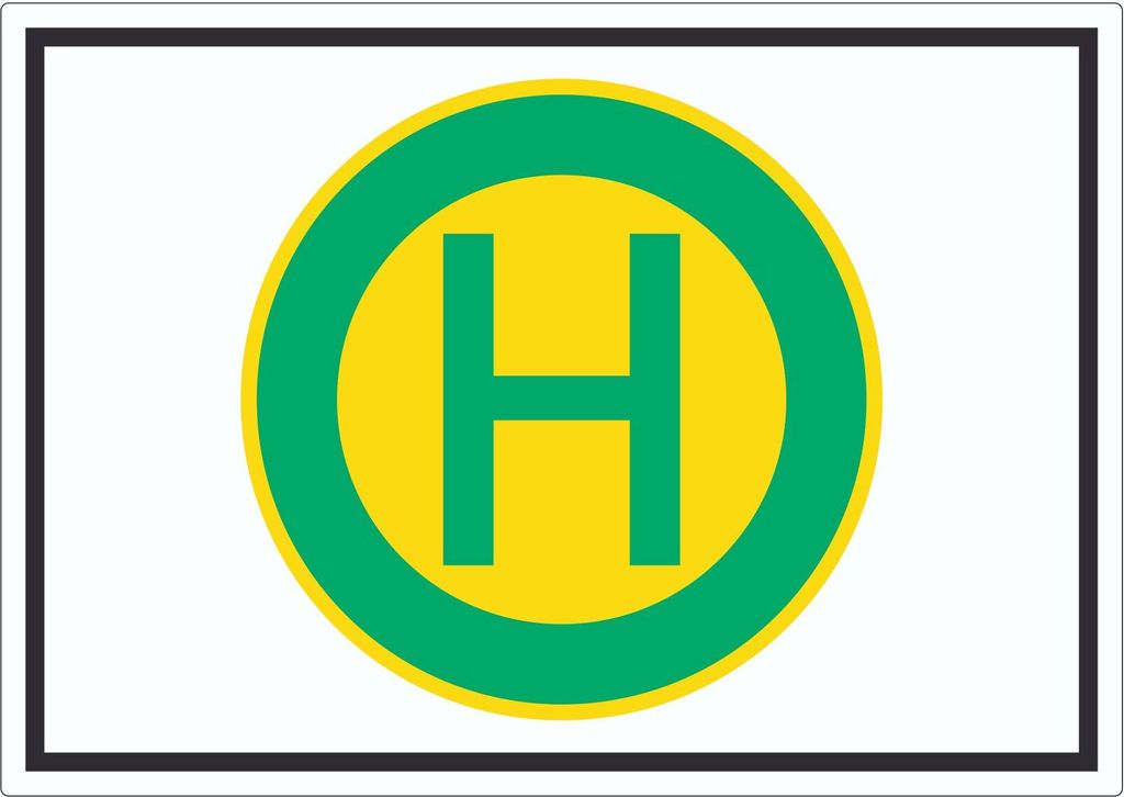 Aufkleber Haltestelle Symbol A9 (37x52mm)
