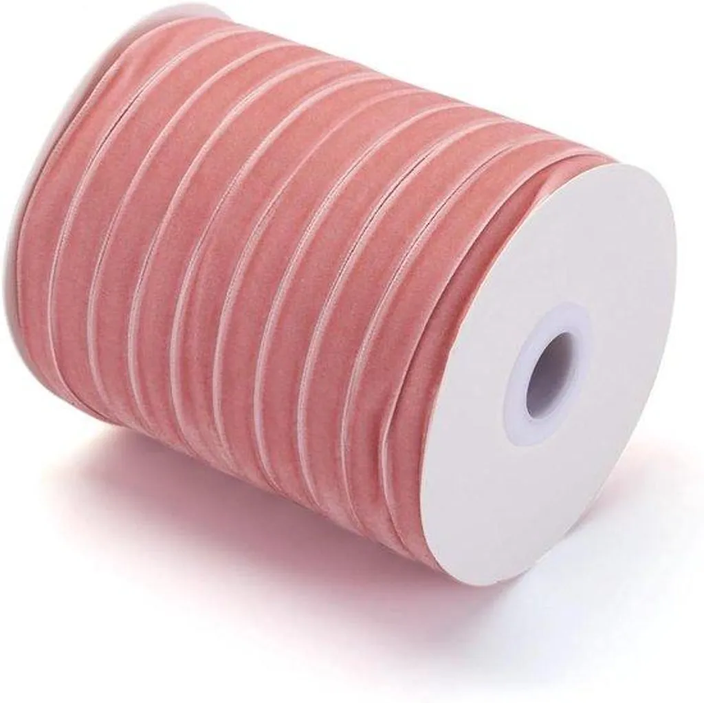 Ruban de velours rose 10 mm idéal pour créer des nœuds et décorations