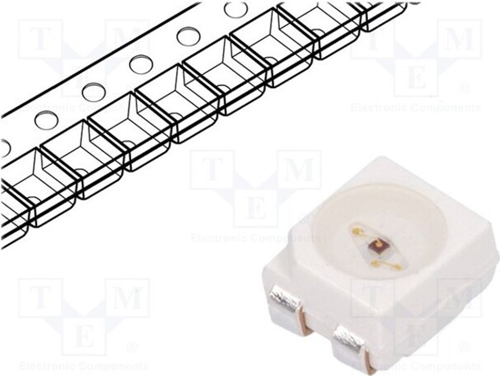 1x LED 450÷1125mcd beteinfarben SMD 3528,PLCC4 3,5x2,8x1,9mm H-A401-U45M1 LED-Dio